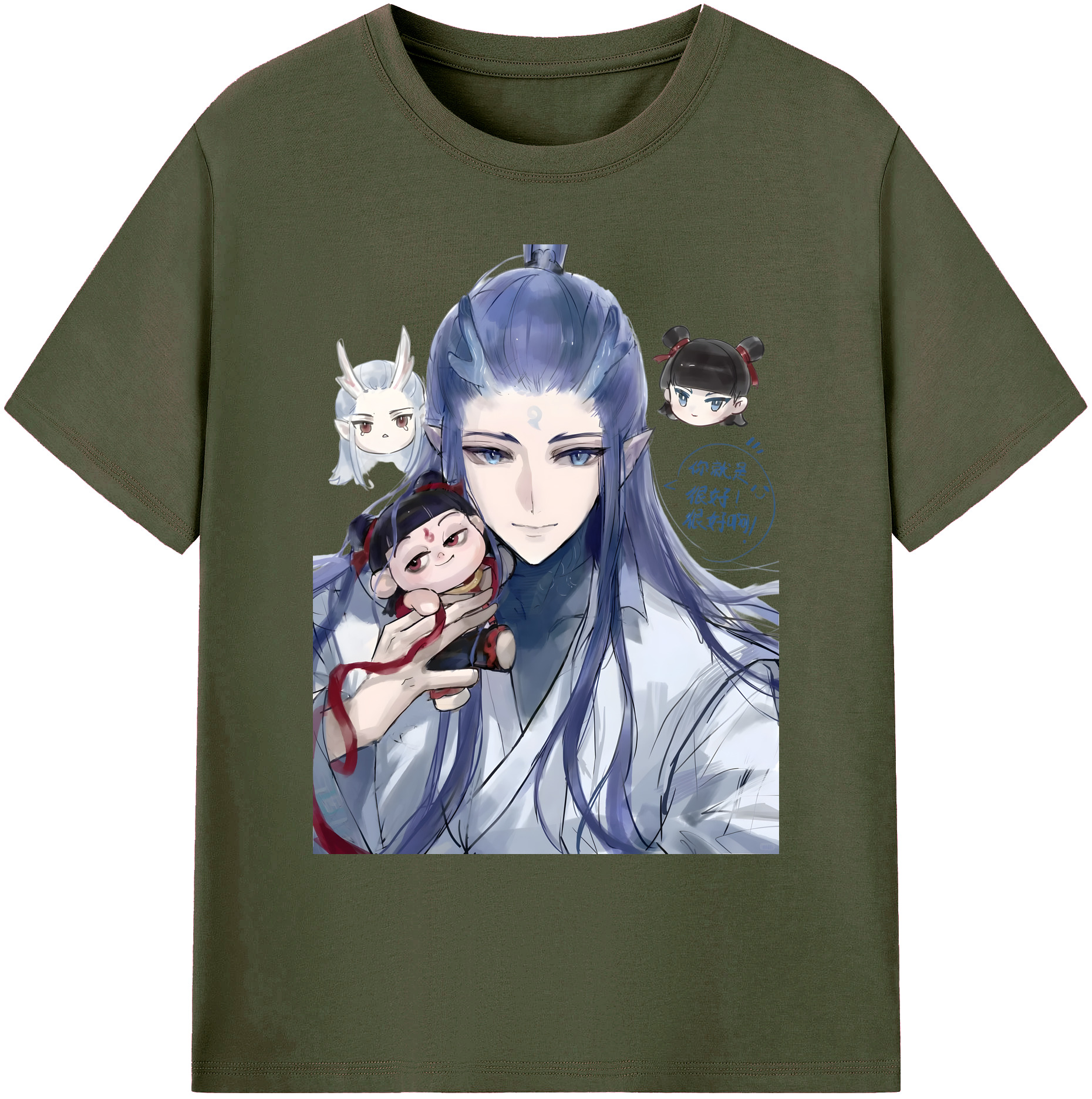 （画像用） Ne Zha 2 ナタ 魔童の大暴れ 綿100％ メンズ半袖Tシャツ｜肌触りやわらか＆通気性